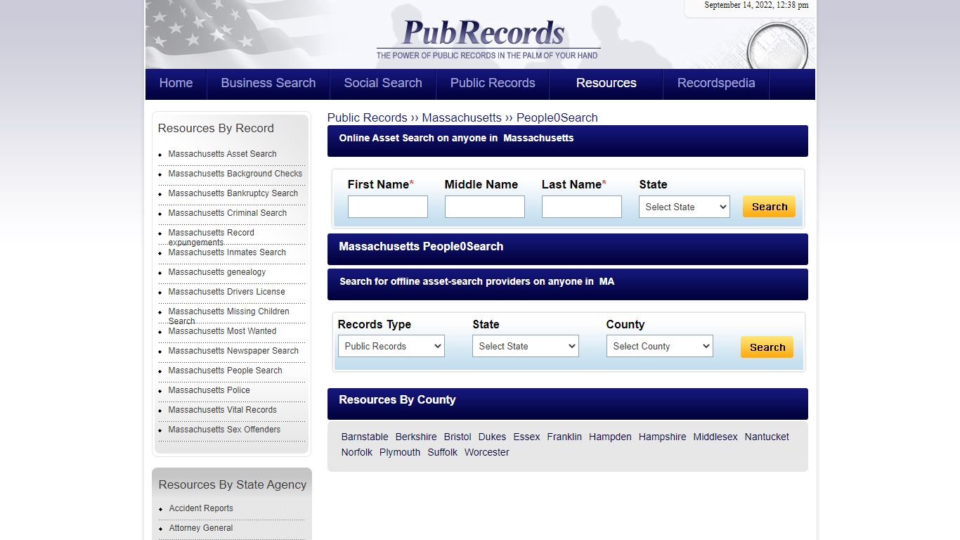 Massachusetts People Search - Pubrecords.com